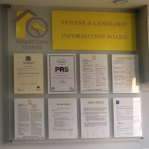 A4 poster panel with vinyl logo